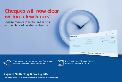 Cheques will clear in hours